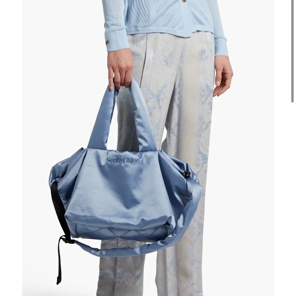 Satin overnight bag